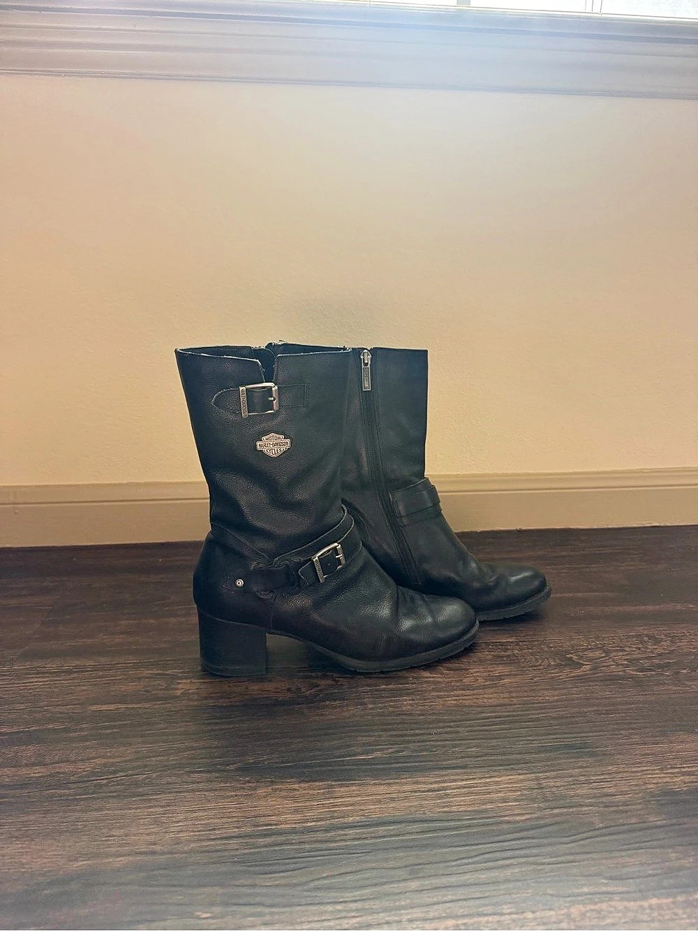 Vintage Harley-Davidson Black Biker Boots US Women’s 8